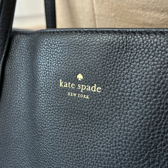 KATE SPADE | Black Leather Tote Purse - Picture 5 of 10